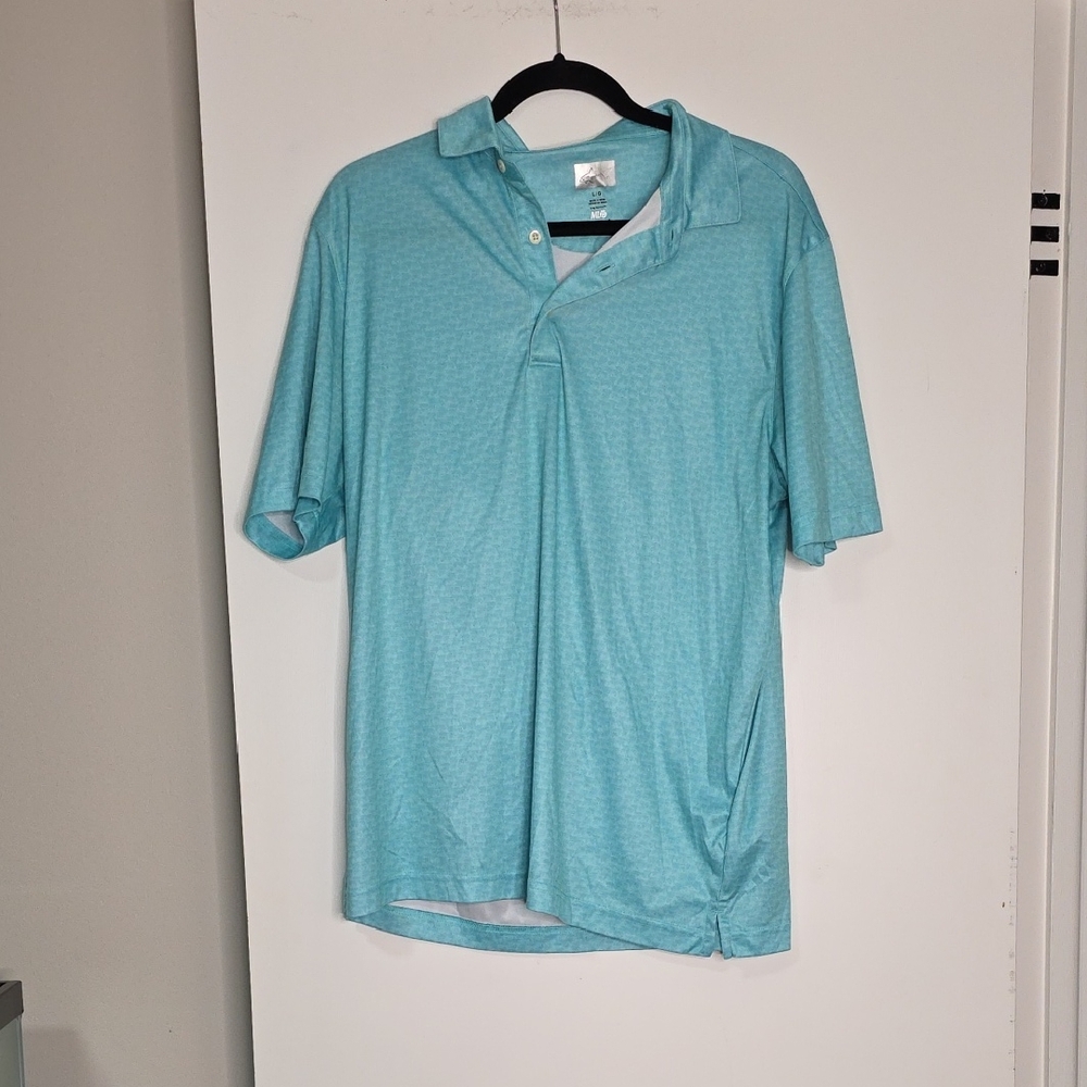 Greg Norman Collection Light Teal Short-Sleeve Performance Polo